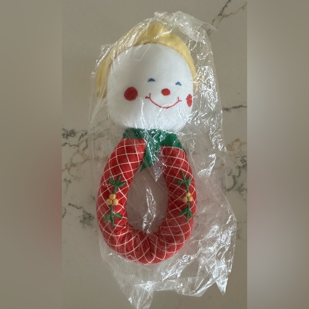 House of Hatten Vintage Cloth Baby Rattle Unisex NWT